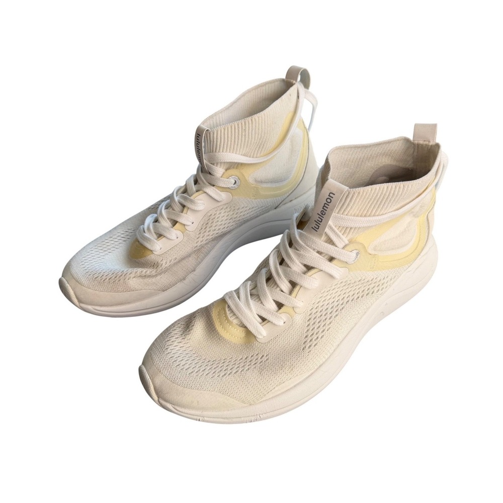 Lululemon Chargefeel Mid Workout Shoes White Athleisure Training Sneaker W 9.5